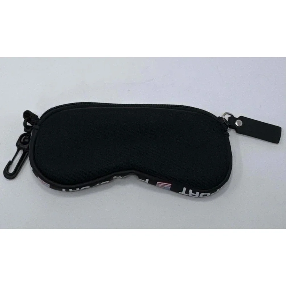 VTG Polo Sport Ralph Lauren Soft Sunglass Case Black Full Zip Logo Keychain USA